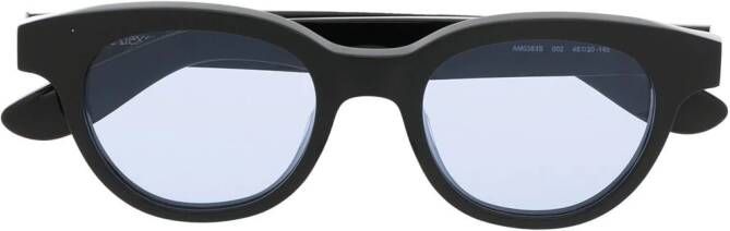 Alexander McQueen Zonnebril met wayfarer montuur Zwart