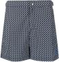 Alexander McQueen Zwembroek met doodskopprint Blauw - Thumbnail 1