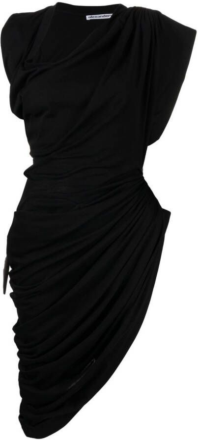 Alexander Wang Asymmetrische mini-jurk Zwart