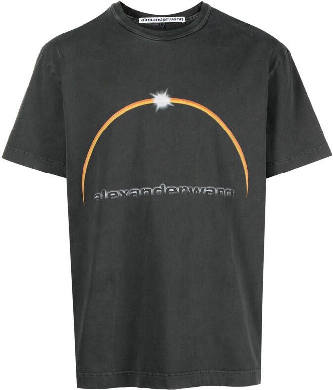 Alexander Wang T-shirt met logoprint Zwart