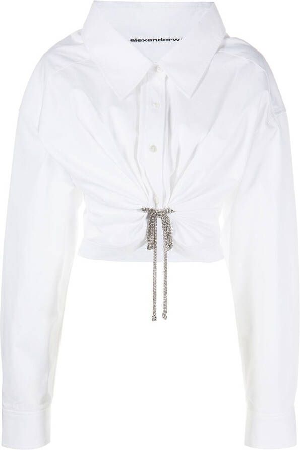 Alexander Wang Cropped blouse Wit