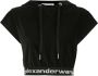 Alexander Wang Cropped hoodie Zwart - Thumbnail 1