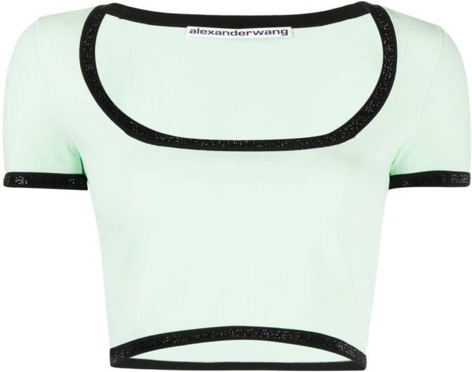 Alexander Wang Cropped T-shirt Groen
