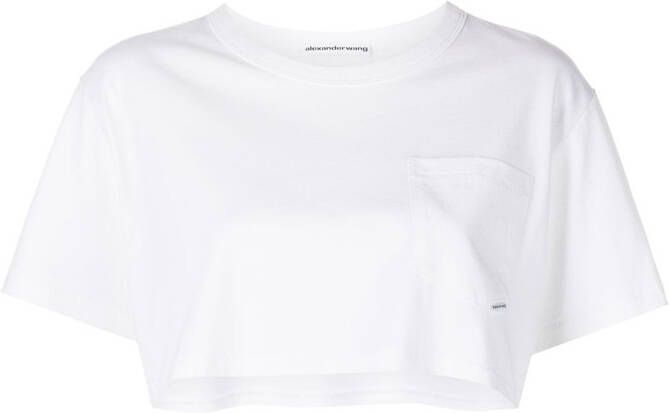 Alexander Wang Cropped T-shirt Wit