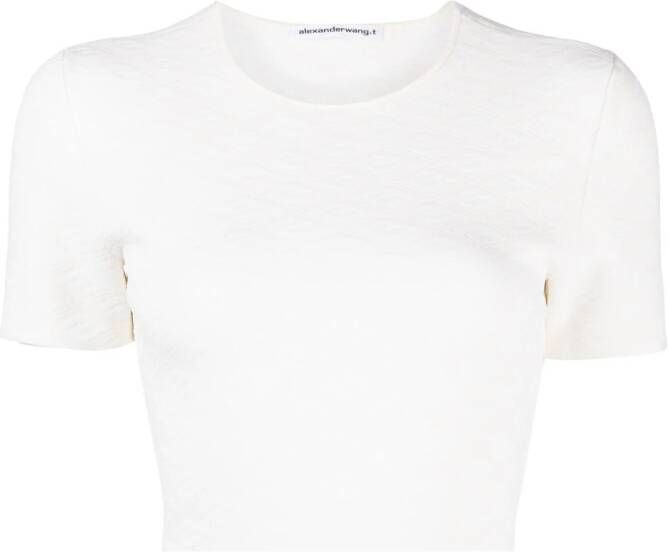 Alexander Wang Cropped T-shirt Wit