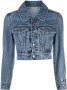 Alexander Wang Cropped truckerjack Blauw - Thumbnail 1