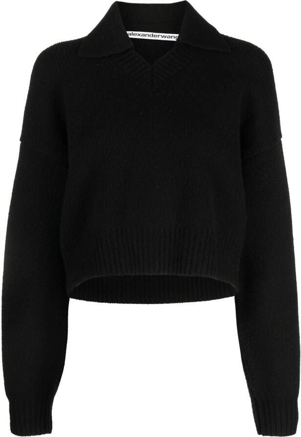 Alexander Wang Cropped trui Zwart