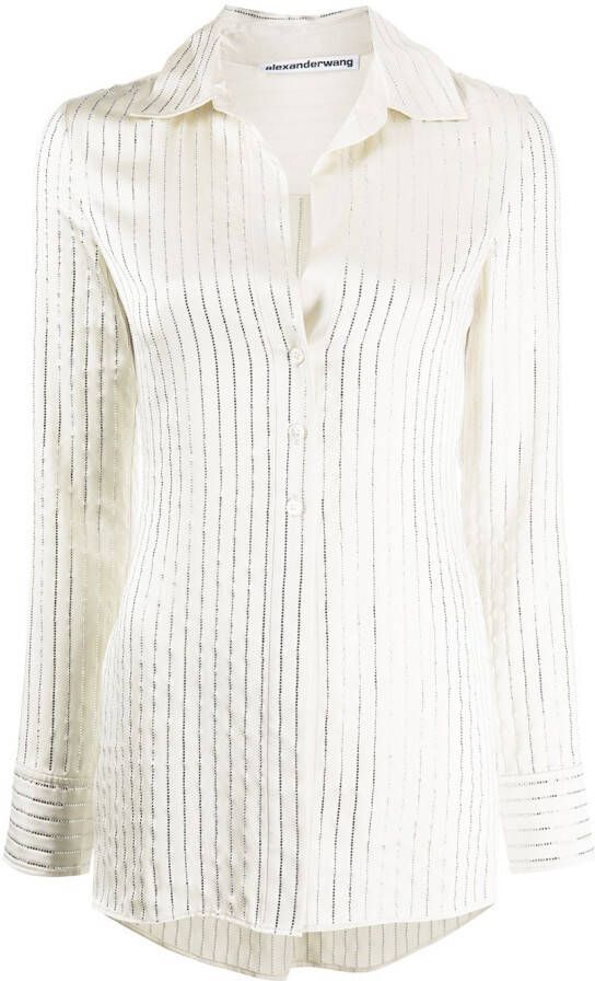 Alexander Wang Blouse verfraaid met kristallen Beige