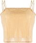 Alexander Wang Top verfraaid met kristallen Beige - Thumbnail 1