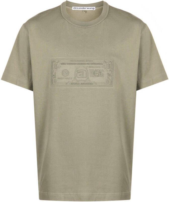 Alexander Wang T-shirt met dollarprint Groen