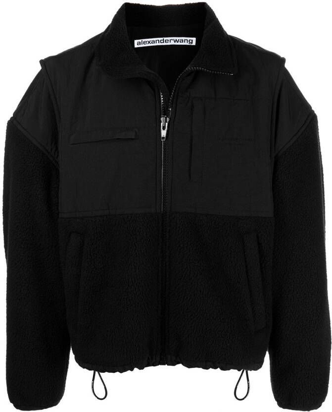 Alexander Wang Fleece jack Zwart