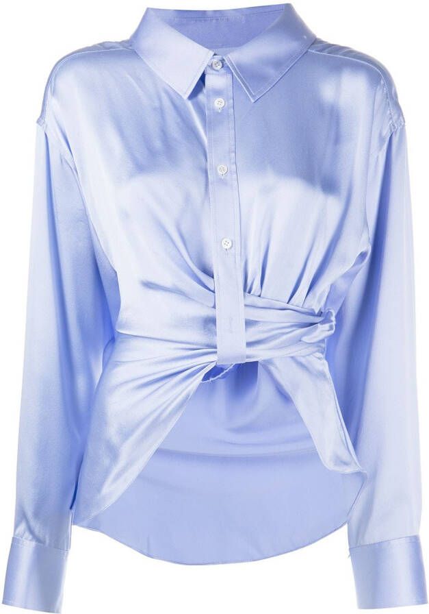 Alexander Wang Gesmockte blouse Blauw