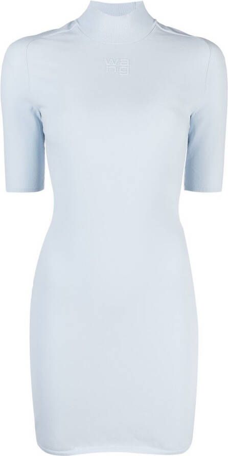 Alexander Wang Mini-jurk met hoge hals Blauw