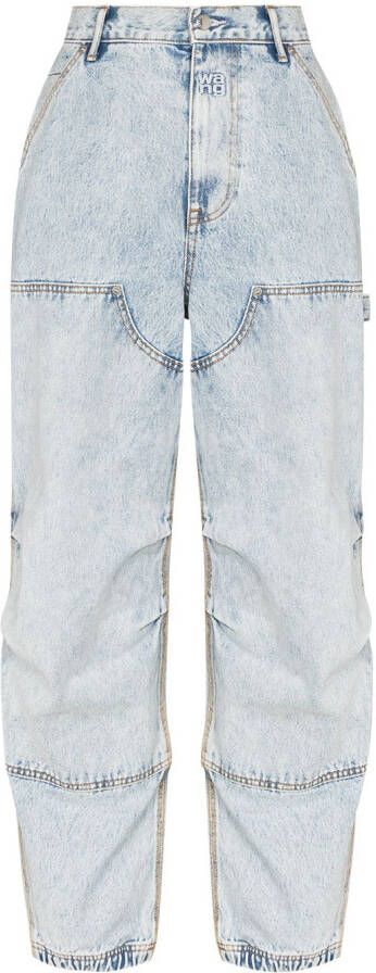 Alexander Wang Jeans met wijde pijpen Blauw
