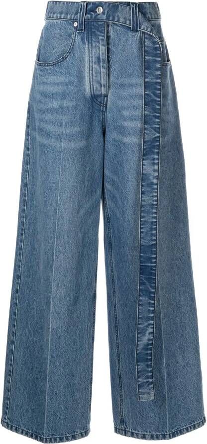 Alexander Wang Jeans met wijde pijpen Blauw