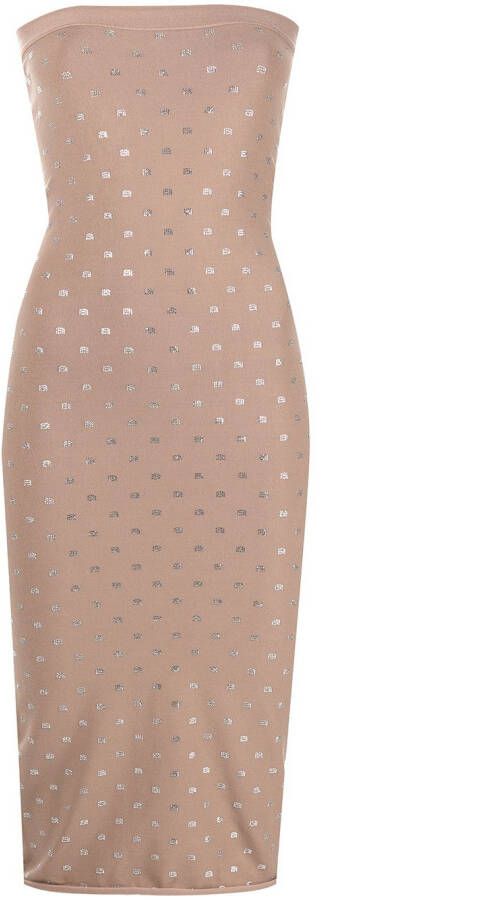 Alexander Wang Jurk met logoprint Bruin