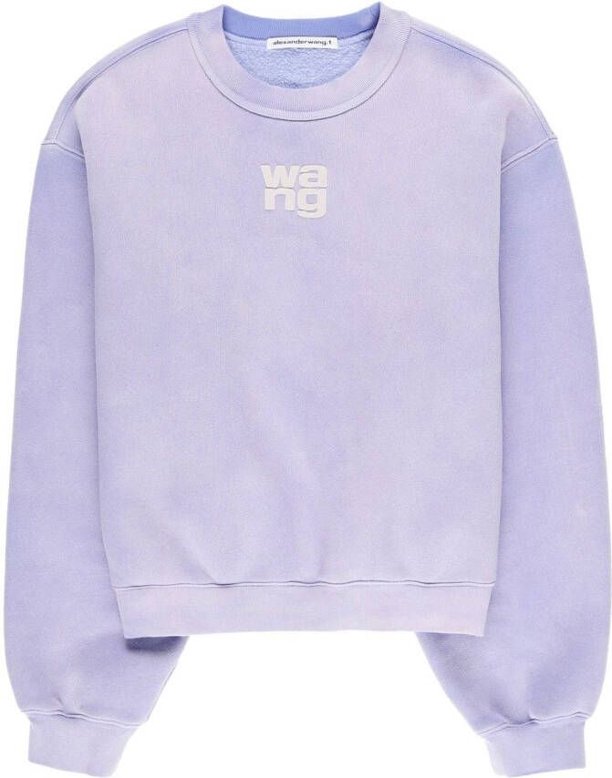 Alexander Wang Sweater met logo applicatie Paars