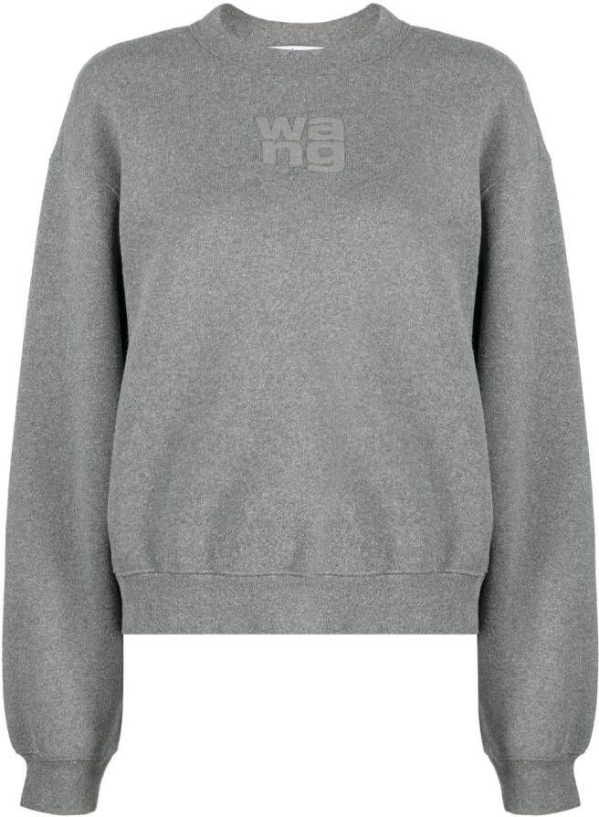 Alexander Wang Sweater met logo-reliëf Grijs