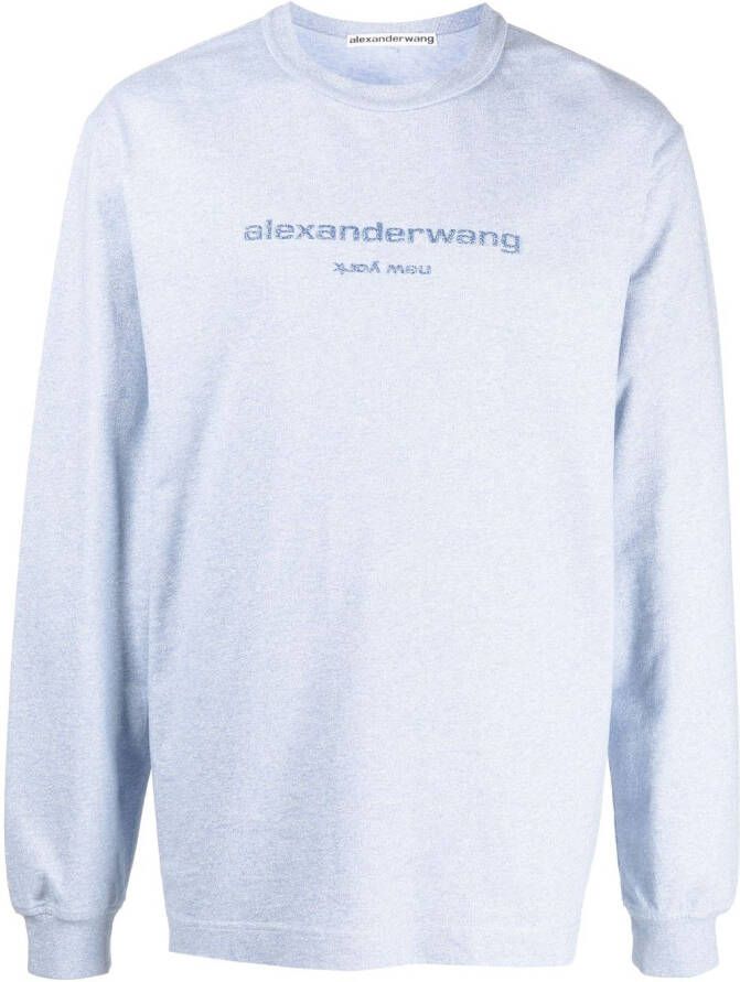 Alexander Wang T-shirt met logoprint Blauw