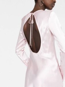 Alexander Wang long-sleeved silk dress Roze