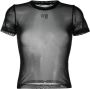 Alexander Wang T-shirt met mesh Zwart - Thumbnail 1