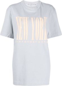 Alexander Wang New York print T-shirt Blauw