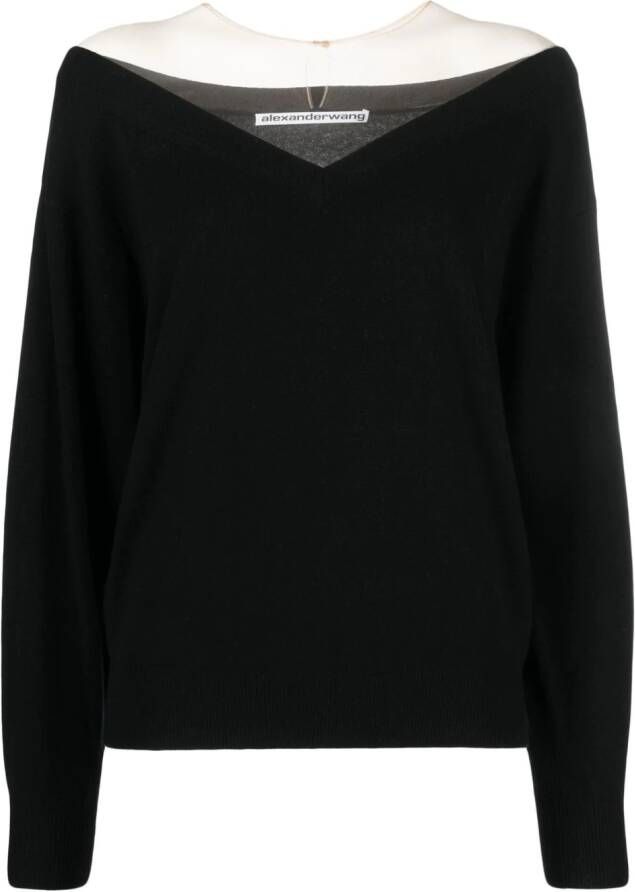 Alexander Wang Off-shoulder trui Zwart