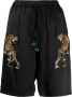 Alexander Wang Pyjamashorts met geborduurde tijger Zwart - Thumbnail 1