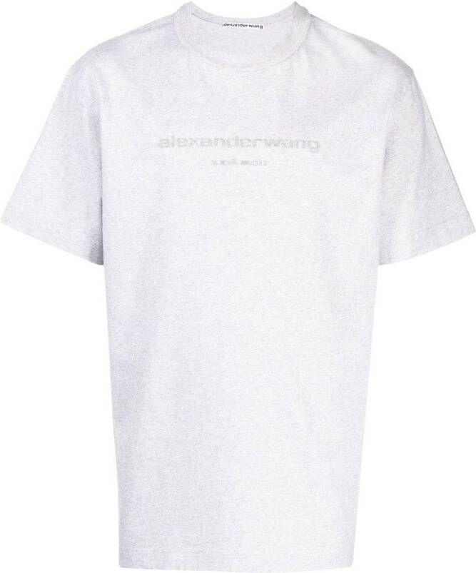 Alexander Wang T-shirt met logo Grijs