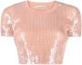 Alexander Wang T-shirt verfraaid met pailletten Roze - Thumbnail 1