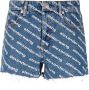 Alexander Wang Shorts met logoprint Blauw - Thumbnail 1