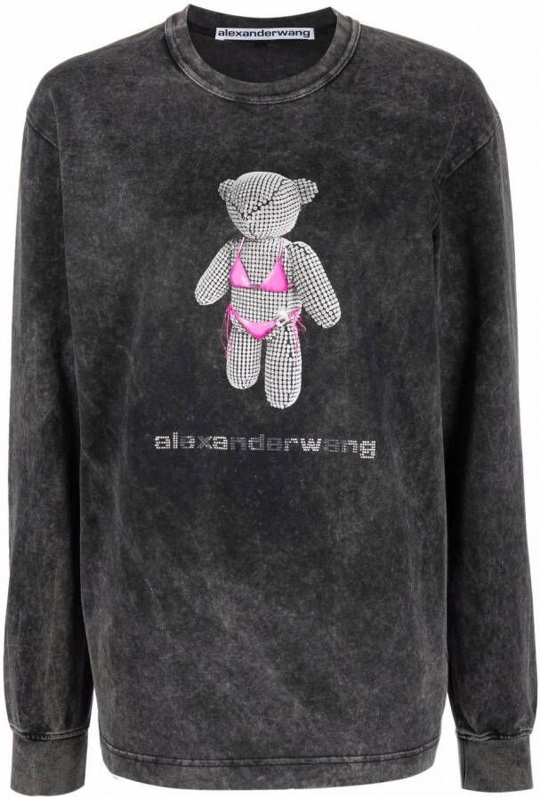 Alexander Wang Sweater met teddybeerpatroon Grijs