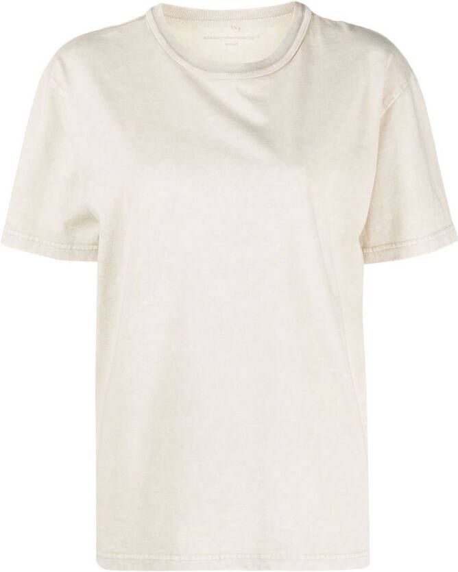 Alexander Wang T-shirt met geribbeld detail Beige