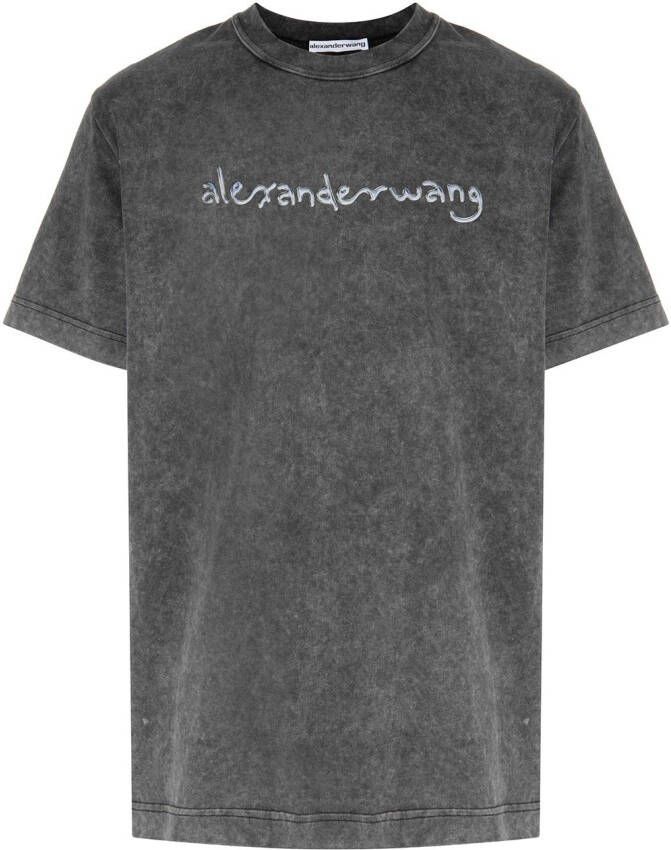 Alexander Wang T-shirt met logoprint Zwart
