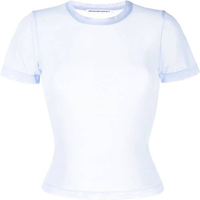 Alexander Wang T-shirt met mesh Blauw