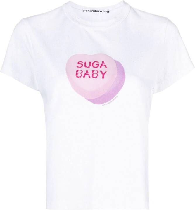 Alexander Wang T-shirt met print Wit