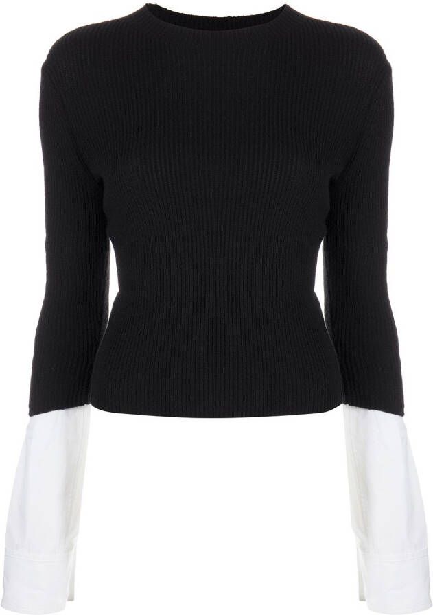 Alexander Wang Trui met contrasterende cuffs Zwart