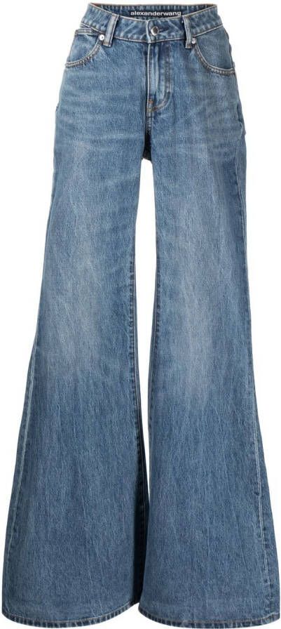 Alexander Wang Jeans met stonewashed-effect Blauw