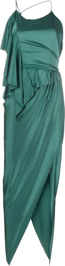 Alexandre Vauthier Asymmetrische jurk Groen