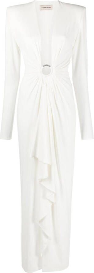Alexandre Vauthier Gedrapeerde avondjurk Wit