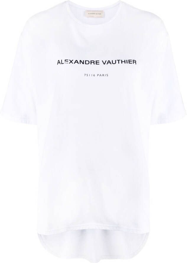 Alexandre Vauthier T-shirt met logoprint Wit