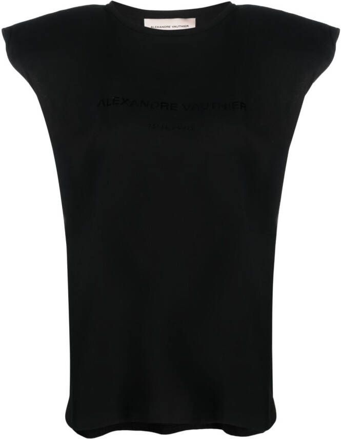 Alexandre Vauthier T-shirt met flared mouwen Zwart
