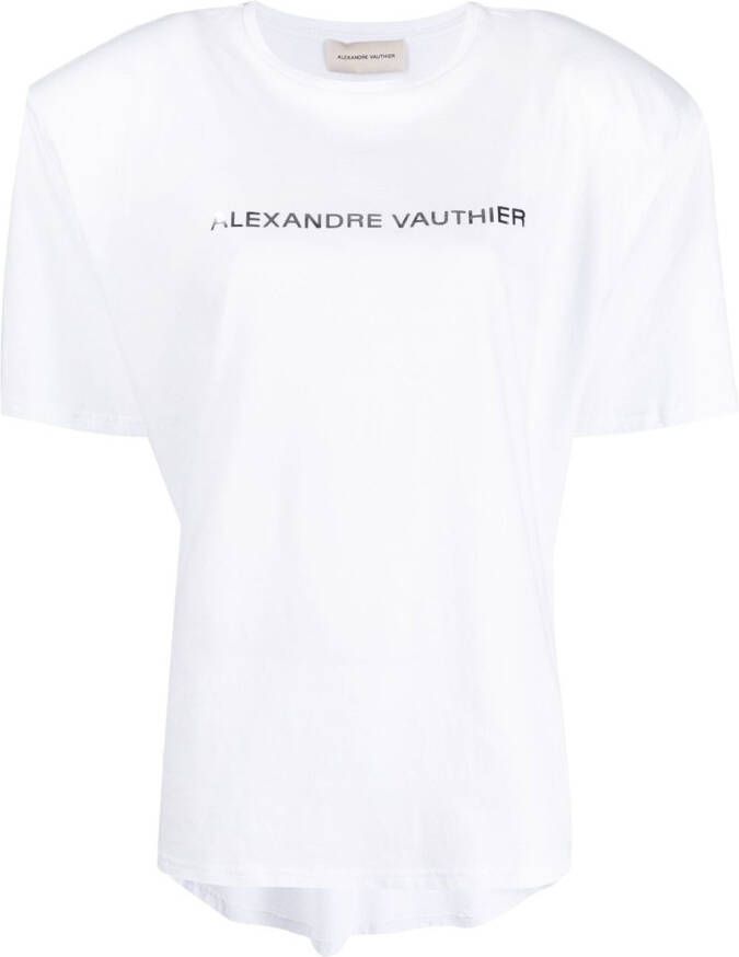 Alexandre Vauthier T-shirt met schouderpads Wit