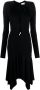 Alexandre Vauthier Midi-jurk met lange mouwen Zwart - Thumbnail 1