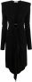 Alexandre Vauthier Midi-jurk met V-hals Zwart - Thumbnail 1