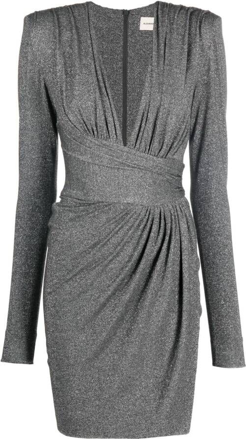 Alexandre Vauthier Mini-jurk met metallic-effect Zilver