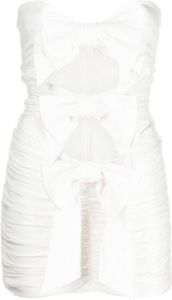 Alexandre Vauthier Mini-jurk verfraaid met strik Wit