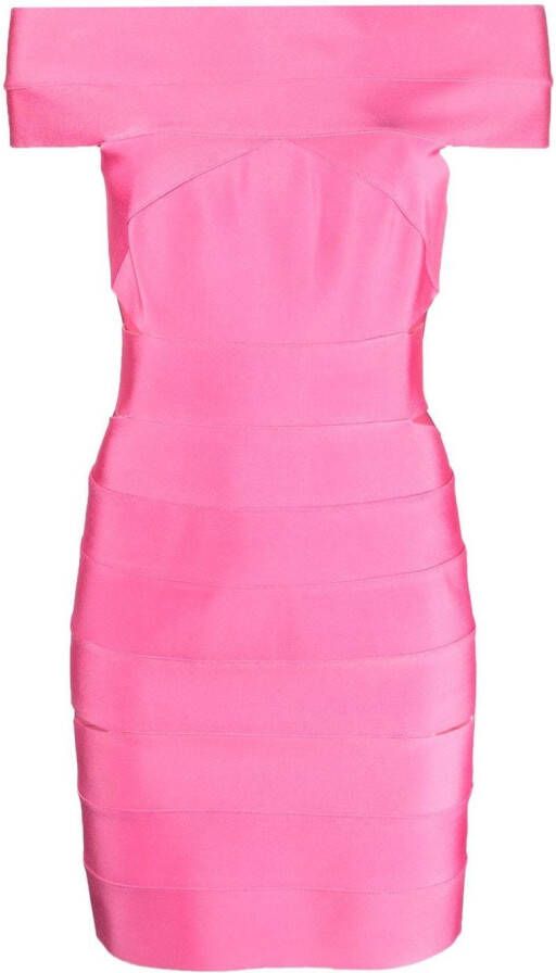 Alexandre Vauthier Off-shoulder jurk Roze