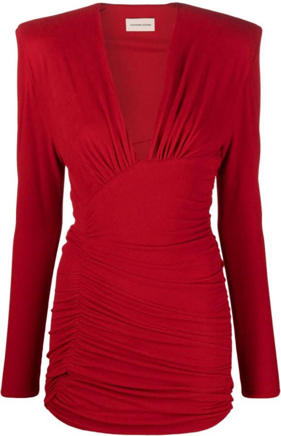 Alexandre Vauthier Mini-jurk met schoudervullingen Rood