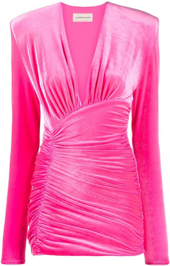 Alexandre Vauthier Glanzende mini-jurk Roze